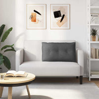 Cuscino per Schiena Grigio scuro 80 x 50 cm Tessuto in Cords 42014737