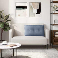 Cuscino per Schiena Blu 80 x 50 cm Tessuto in Cords 42014739