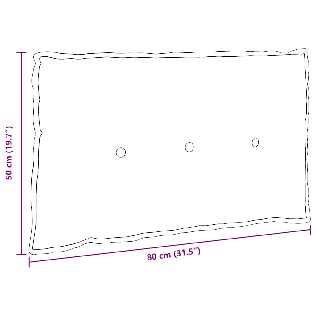 Cuscino per Schiena Blu 80 x 50 cm Tessuto in Cords 42014739