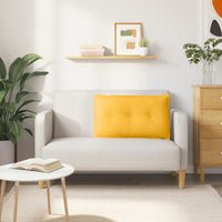 Cuscino per Schiena Giallo Chiaro 80 x 50 cm Tessuto in Cords 42014742