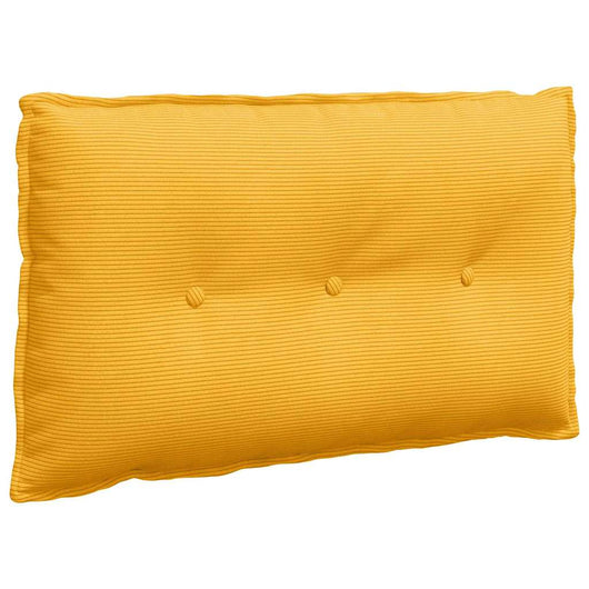 Cuscino per Schiena Giallo Chiaro 80 x 50 cm Tessuto in Cords 42014742