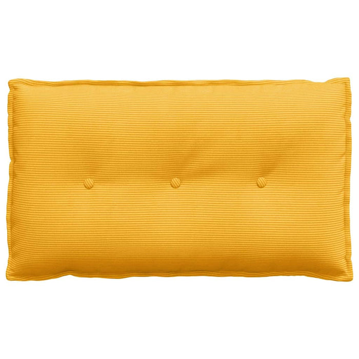 Cuscino per Schiena Giallo Chiaro 80 x 50 cm Tessuto in Cords 42014742