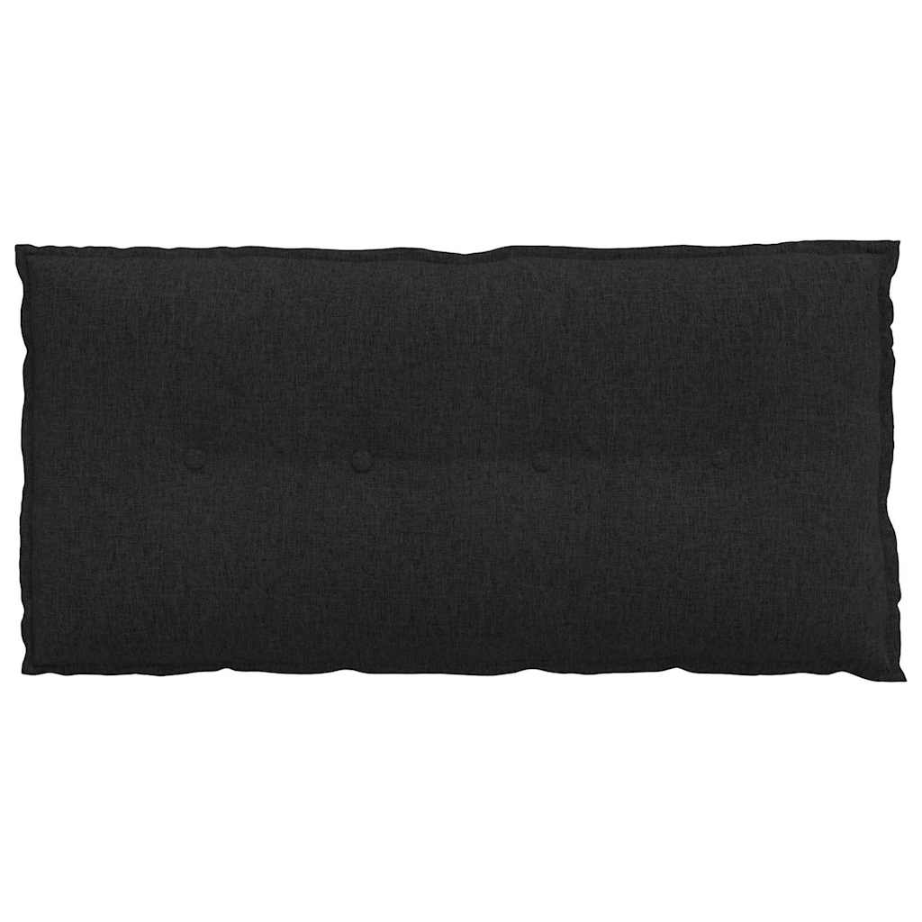 Cuscino per Schiena Nero 100 x 19 x 50 cm Tessuto 42014746