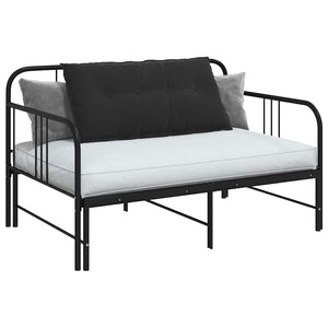 Cuscino per Schiena Nero 100 x 50 cm Tessuto in Cords 42014767