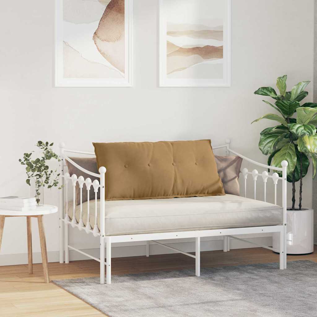 Cuscino per Schiena Marrone 100 x 50 cm Tessuto in Cords 42014769