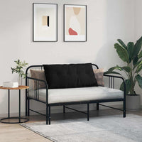 Cuscino per Schiena Nero 100 x 50 cm Tessuto in Microfibra 42014776