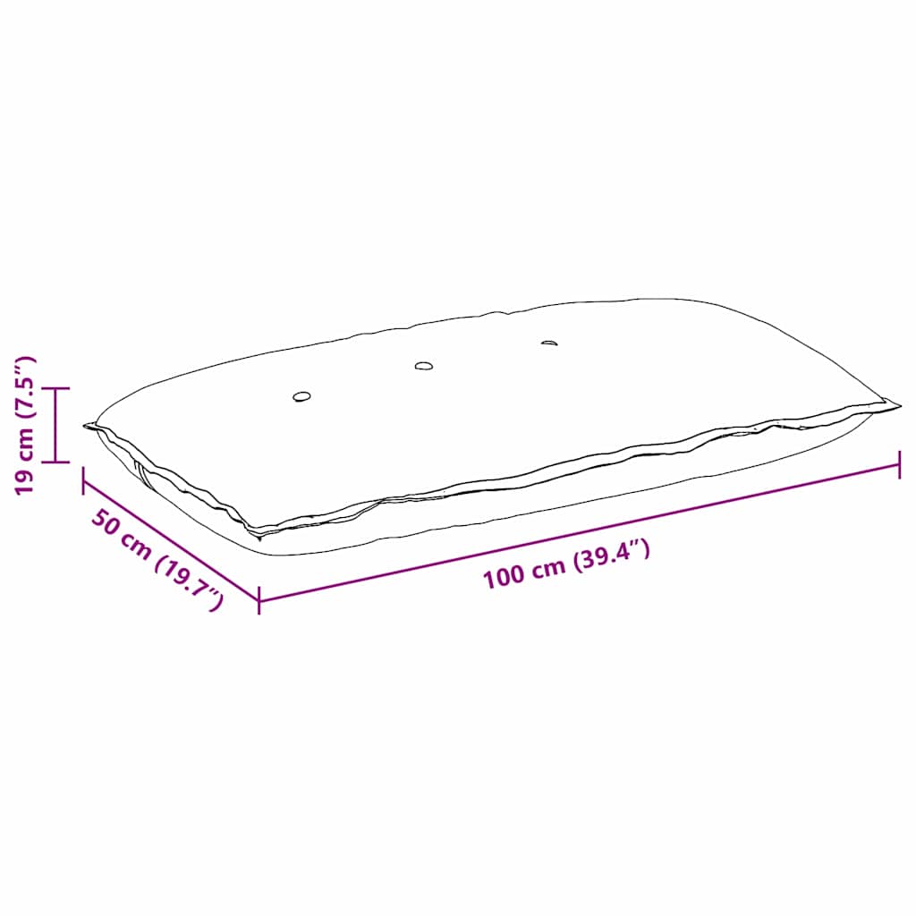 Cuscino per Schiena Nero 100 x 50 cm Tessuto in Microfibra 42014776