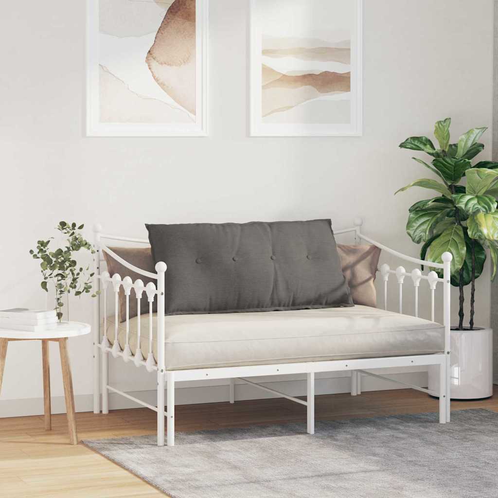 Cuscino per Schiena Grigio chiaro 100 x 50 cm Tessuto in Cords 42014779