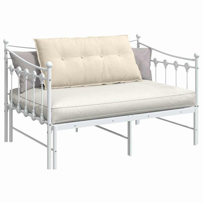 Cuscino per Schiena Crema 100 x 50 cm Tessuto in Cords 42014781