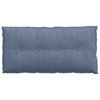 Cuscino per Schiena Blu 100 x 50 cm Tessuto in Cords 42014782
