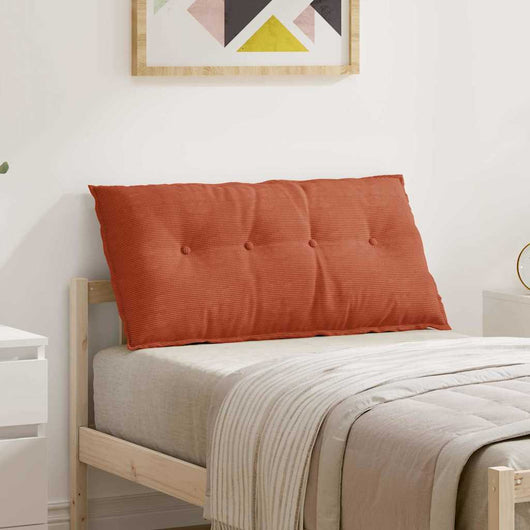 Cuscino per Schiena Rosso Arancio 100 x 50 cm Tessuto in Cords 42014786