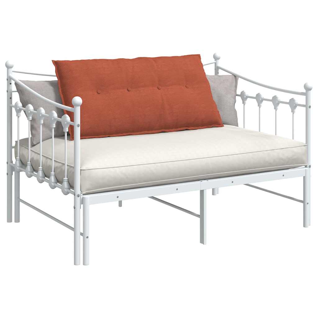 Cuscino per Schiena Rosso Arancio 100 x 50 cm Tessuto in Cords 42014786