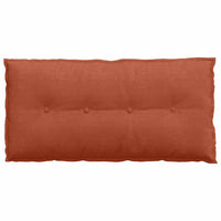 Cuscino per Schiena Rosso Arancio 100 x 50 cm Tessuto in Cords 42014786