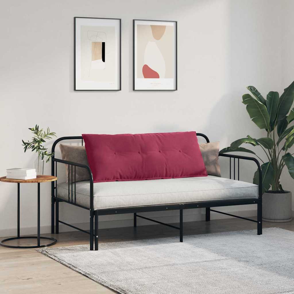 Cuscino per Schiena Rosso Vino 120 x 50 cm Tessuto in Cords 42014809