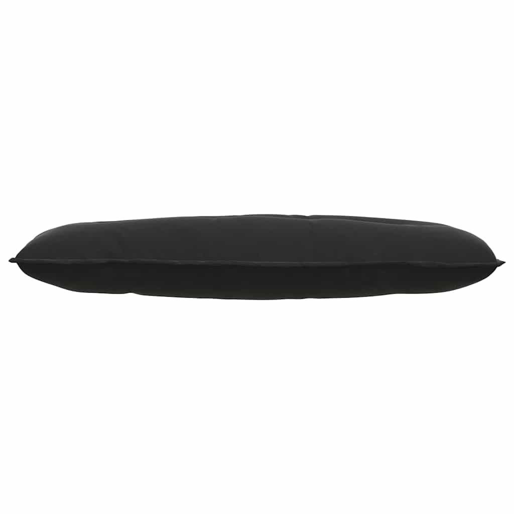 Cuscino per Schiena Nero 120 x 50 cm Tessuto in Cords 42014810