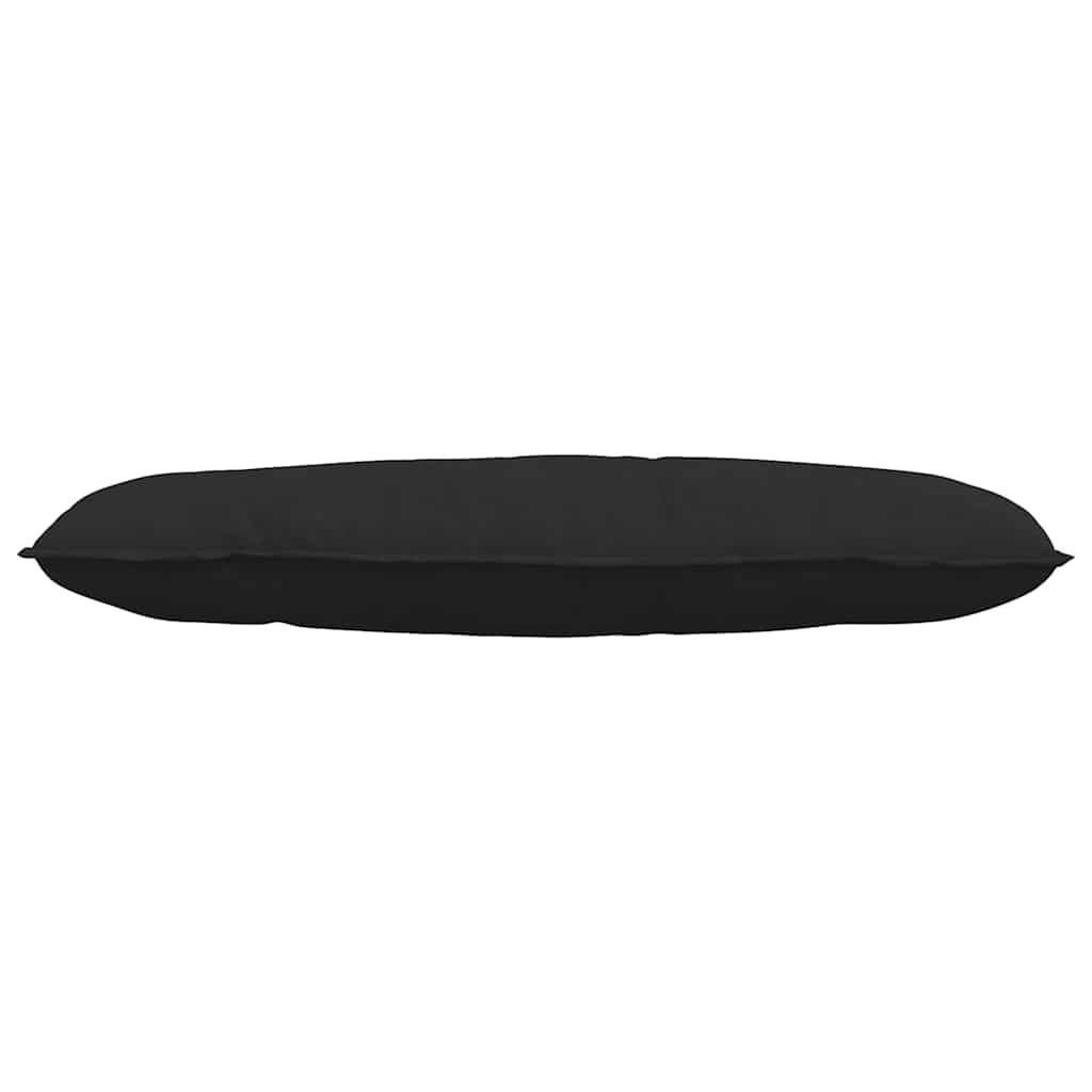 Cuscino per Schiena Nero 120 x 50 cm Tessuto in Microfibra 42014819