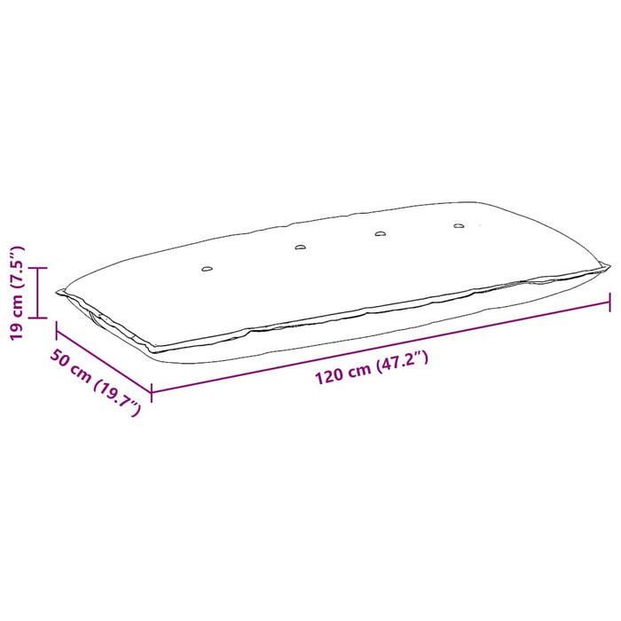 Cuscino per Schiena Nero 120 x 50 cm Tessuto in Microfibra 42014819