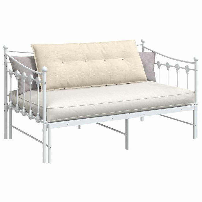 Cuscino per Schiena Crema 120 x 50 cm Tessuto in Cords 42014824