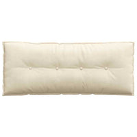 Cuscino per Schiena Crema 120 x 50 cm Tessuto in Cords 42014824