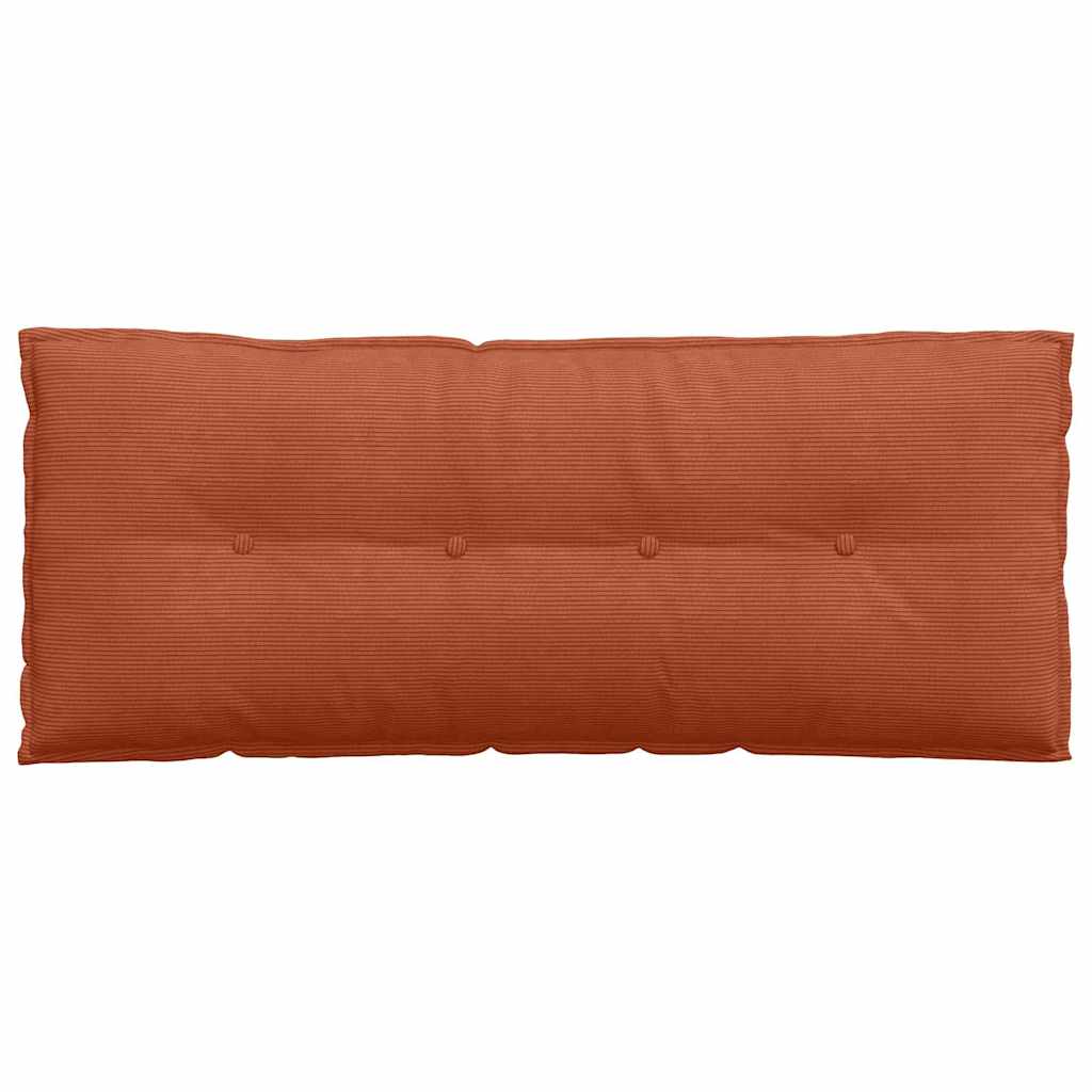 Cuscino per Schiena Rosso Arancio 120 x 50 cm Tessuto in Cords 42014829