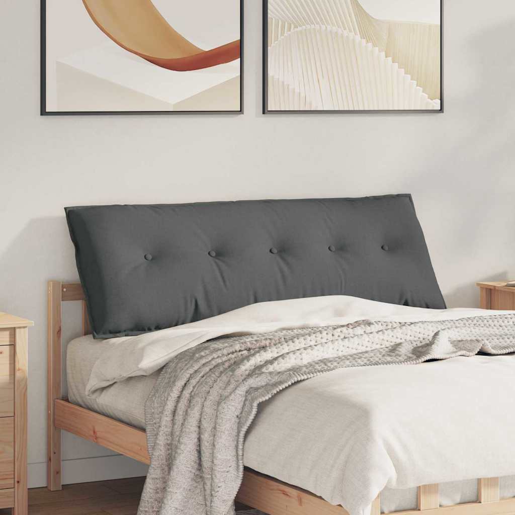 Cuscino per Schiena Grigio scuro 140 x 19 x 50 cm Tessuto 42014831