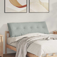 Cuscino per Schiena Grigio chiaro 140 x 50 cm Tessuto in Cords 42014847