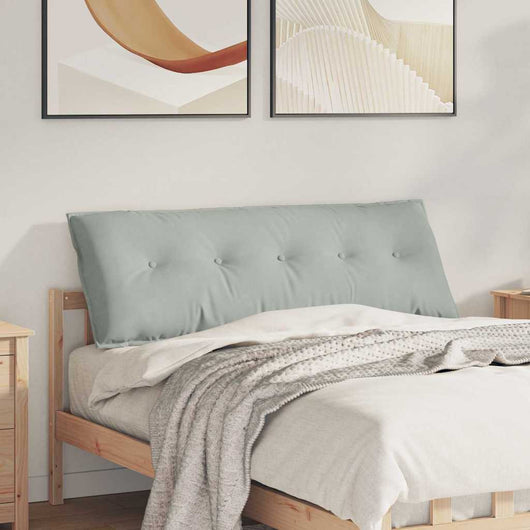 Cuscino per Schiena Grigio chiaro 140 x 50 cm Tessuto in Cords 42014847