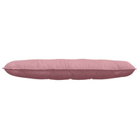Cuscino per Schiena Rosa 140 x 50 cm Tessuto in Cords 42014851
