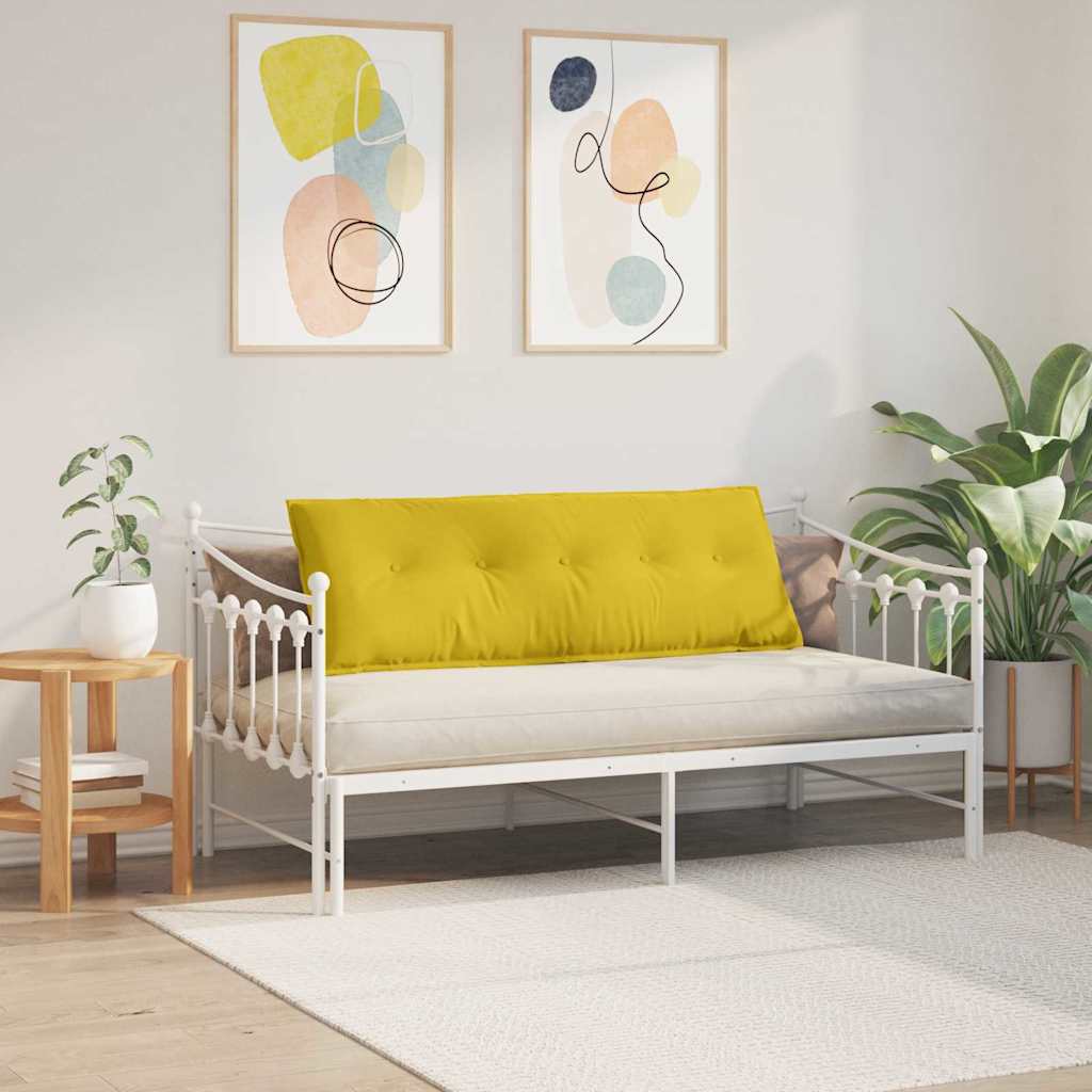 Cuscino per Schiena Giallo 140 x 50 cm Tessuto in Cords 42014854