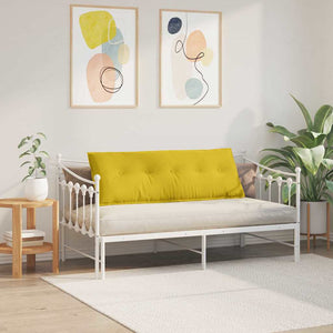 Cuscino per Schiena Giallo 140 x 50 cm Tessuto in Cords 42014854