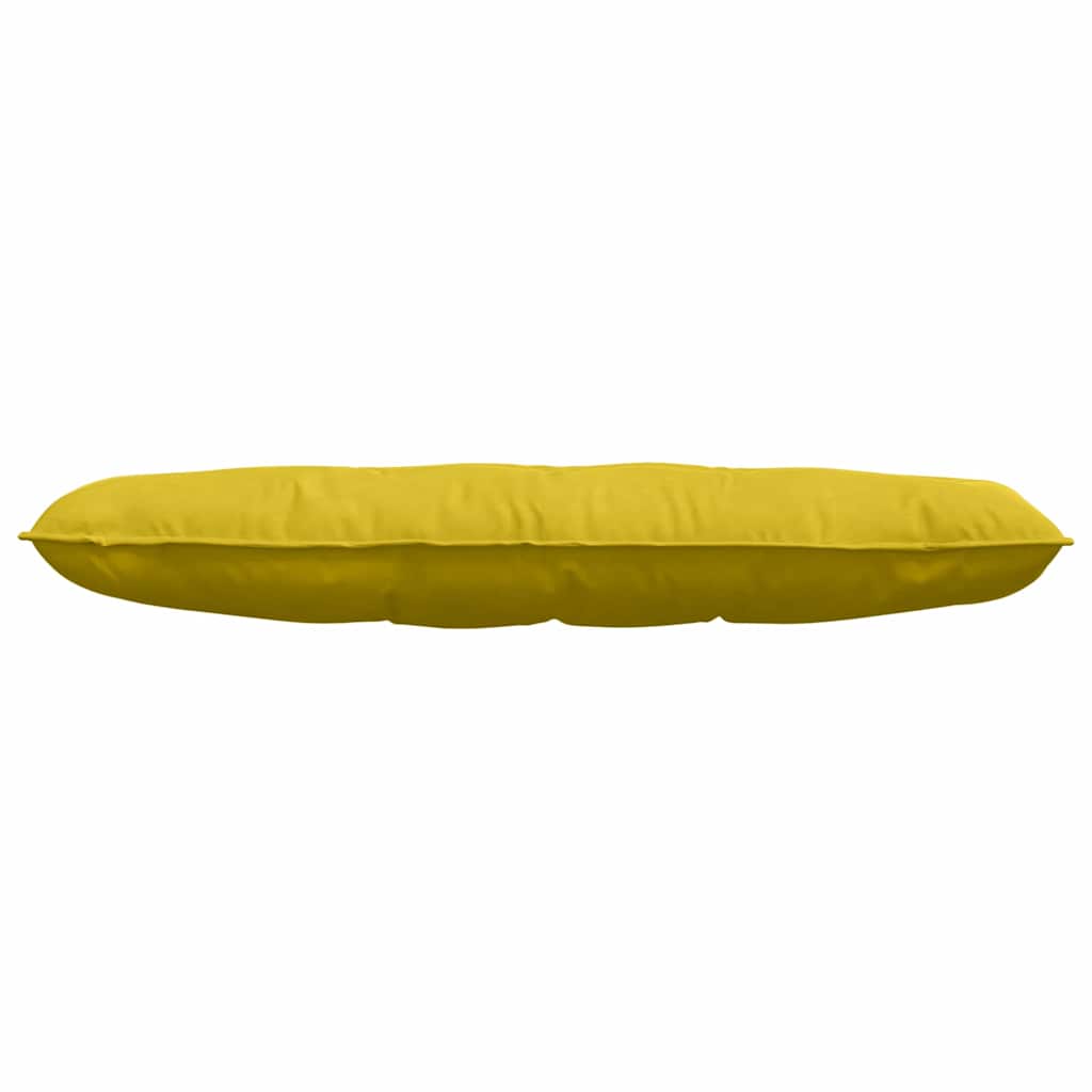 Cuscino per Schiena Giallo 140 x 50 cm Tessuto in Cords 42014854