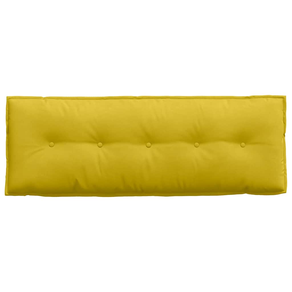 Cuscino per Schiena Giallo 140 x 50 cm Tessuto in Cords 42014854