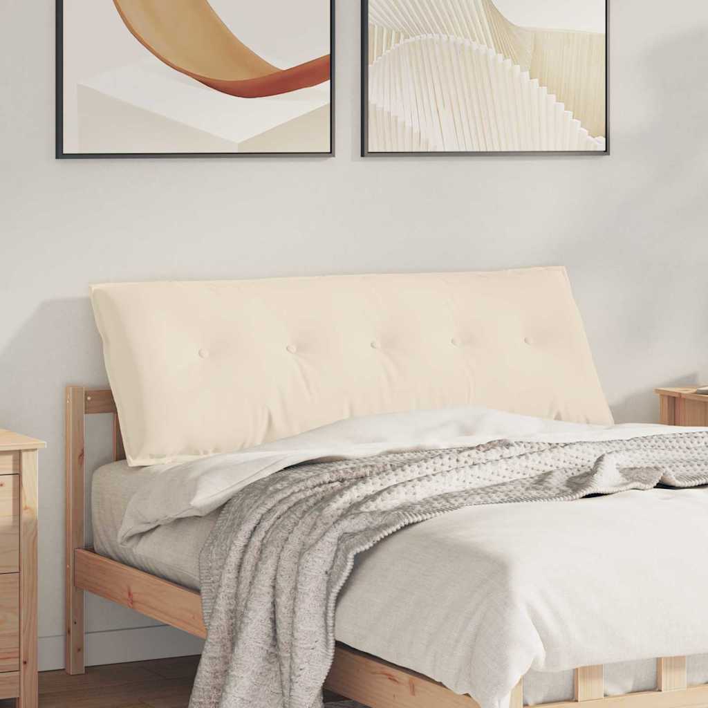 Cuscino per Schiena Beige 140 x 50 cm Tessuto in Microfibra 42014864