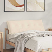 Cuscino per Schiena Beige 140 x 50 cm Tessuto in Microfibra 42014864