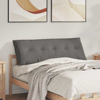 Cuscino per Schiena Grigio chiaro 140 x 50 cm Tessuto in Cords 42014865