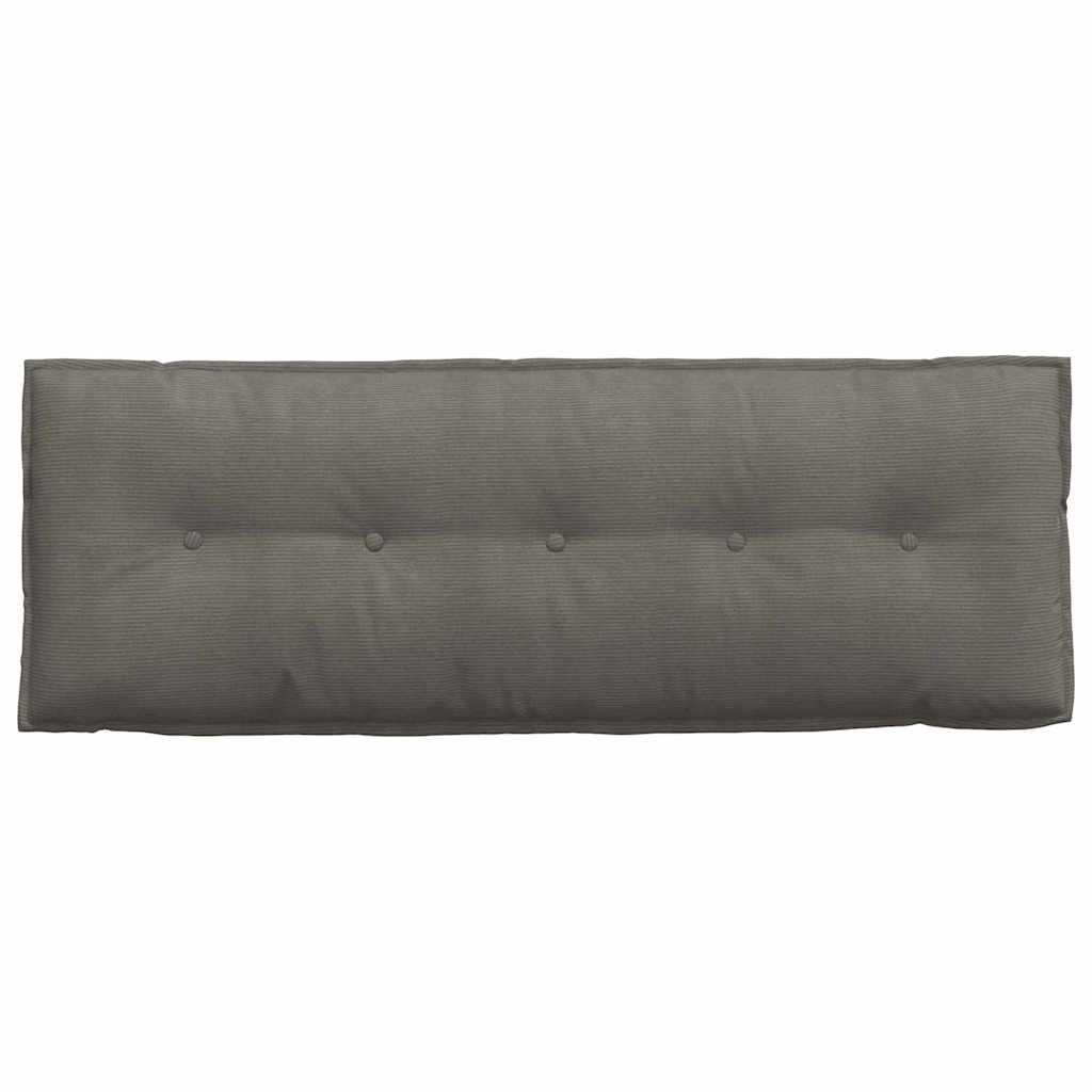 Cuscino per Schiena Grigio chiaro 140 x 50 cm Tessuto in Cords 42014865