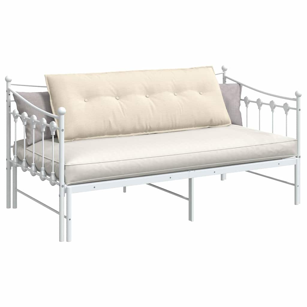 Cuscino per Schiena Crema 140 x 50 cm Tessuto in Cords 42014867