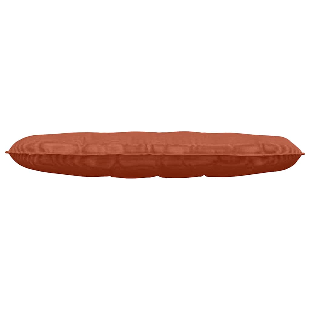 Cuscino per Schiena Rosso Arancio 140 x 50 cm Tessuto in Cords 42014872