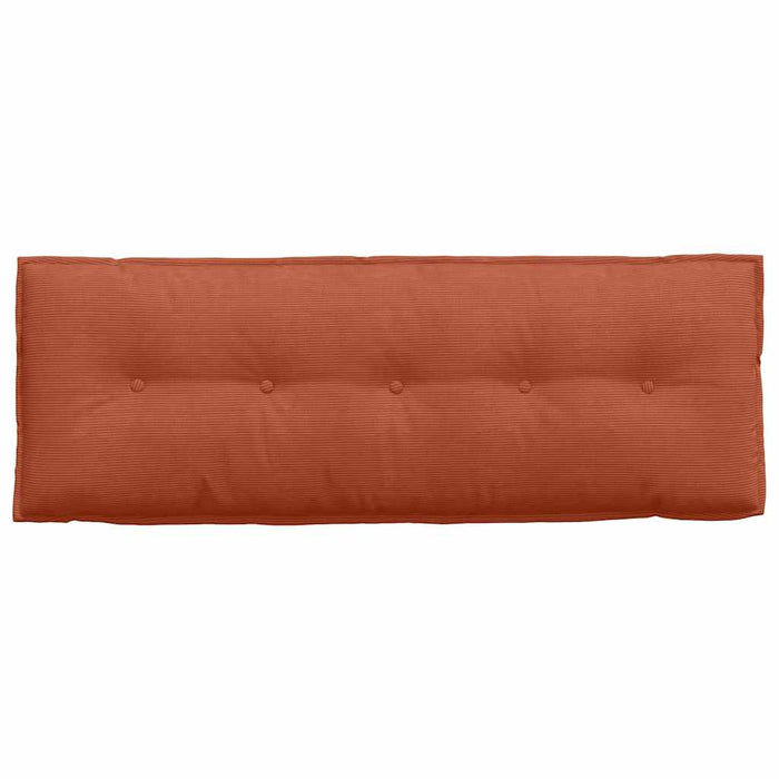 Cuscino per Schiena Rosso Arancio 140 x 50 cm Tessuto in Cords 42014872