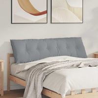 Cuscino per Schiena Grigio chiaro 160 x 19 x 50 cm Tessuto 42014873