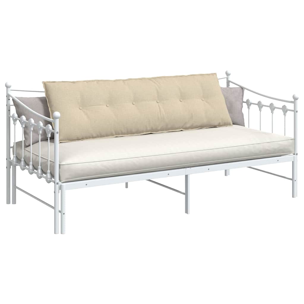 Cuscino per Schiena Crema 160 x 19 x 50 cm Tessuto 42014880