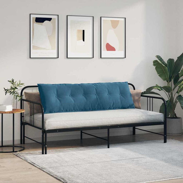 Cuscino per Schiena Blu 160 x 50 cm Tessuto in Cords 42014889