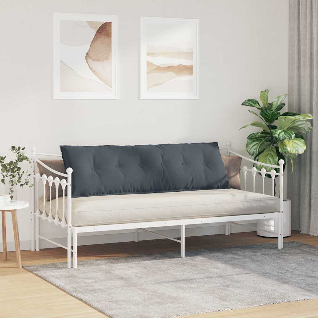 Cuscino per Schiena Grigio scuro 160 x 50 cm Tessuto in Cords 42014891