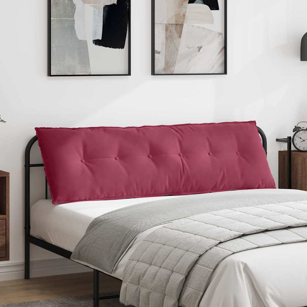 Cuscino per Schiena Rosso Vino 160 x 50 cm Tessuto in Cords 42014895
