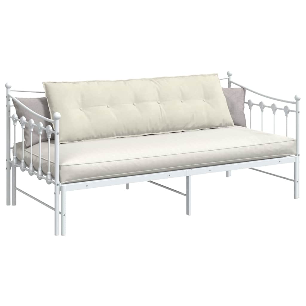 Cuscino per Schiena Crema 160 x 50 cm Tessuto in Cords 42014899