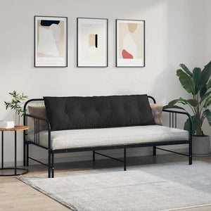 Cuscino per Schiena Nero 160 x 50 cm Tessuto in Microfibra 42014905