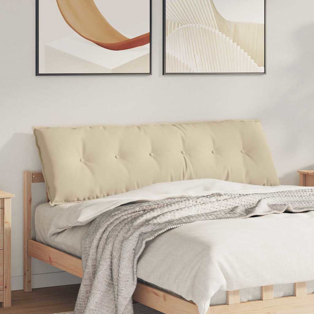 Cuscino per Schiena Crema 160 x 50 cm Tessuto in Microfibra 42014906