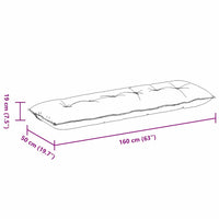 Cuscino per Schiena Crema 160 x 50 cm Tessuto in Microfibra 42014906