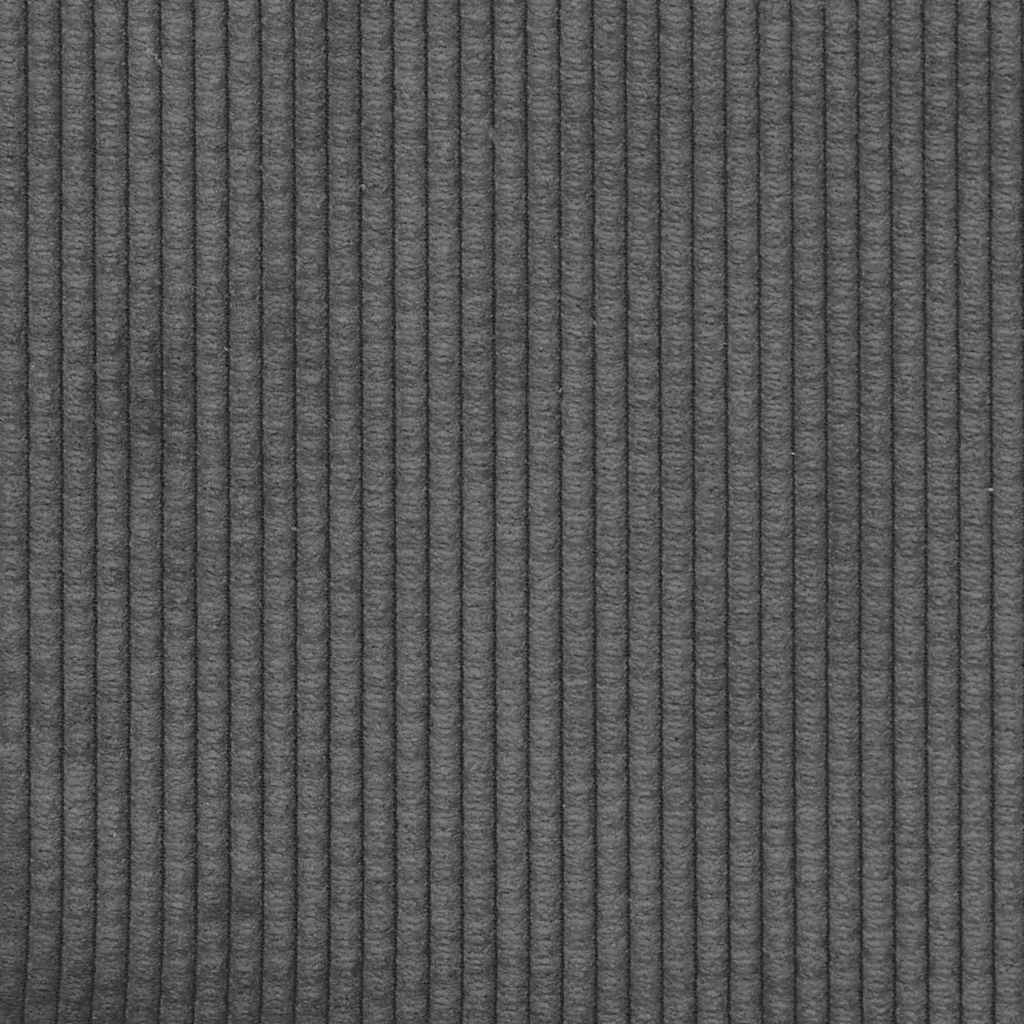 Cuscino per Schiena Grigio scuro 160 x 50 cm Tessuto in Cords 42014909
