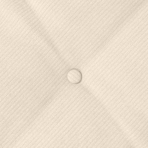 Cuscino per Schiena Crema 160 x 50 cm Tessuto in Cords 42014910